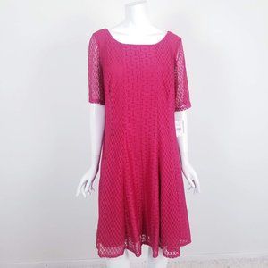 Danny & Nicole Floral Lace Fit & Flare Dress 16W